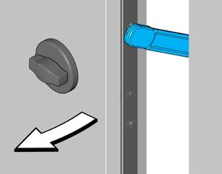 2 3 Durvju atvēruma fiksators T2 sastāv no divām sastāvdaļām: Bloķēšanas