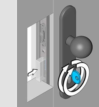5.2.2 Durvju atvēruma fiksatora T2 atbloķēšana ar galveno slēdzeni Galvenā