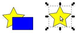 rādītāju jaunajā vietā (punktā, kur jāatrodas kopijas centram); ielīmē objekta kopiju, piemēram, ar taustiņu kombināciju Ctrl+V.