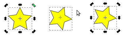 Objektu pagriešana Objektu pagriešanu jeb rotāciju var veikt gan brīvi ar peli (ap centru vai kādu citu punktu), gan ar noteiktu leņķi. 8.11