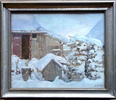 6 Rāmis J. Jaunsudrabiņa gleznai «Lauku sēta ziemā», a/e, 1931. g. Skaits 2. Notīrīt no rāmja virsmām sadzīvisku nosēdumu slāni. 3.