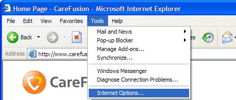 6. Ja tīmekļa pārlūkprogramma savienojumu izveido, izmantojot starpniekserveri, starpniekservera adrese ir jāatspējo. Pārlūkprogrammā Internet Explorer atlasiet Tools > Internet Options.