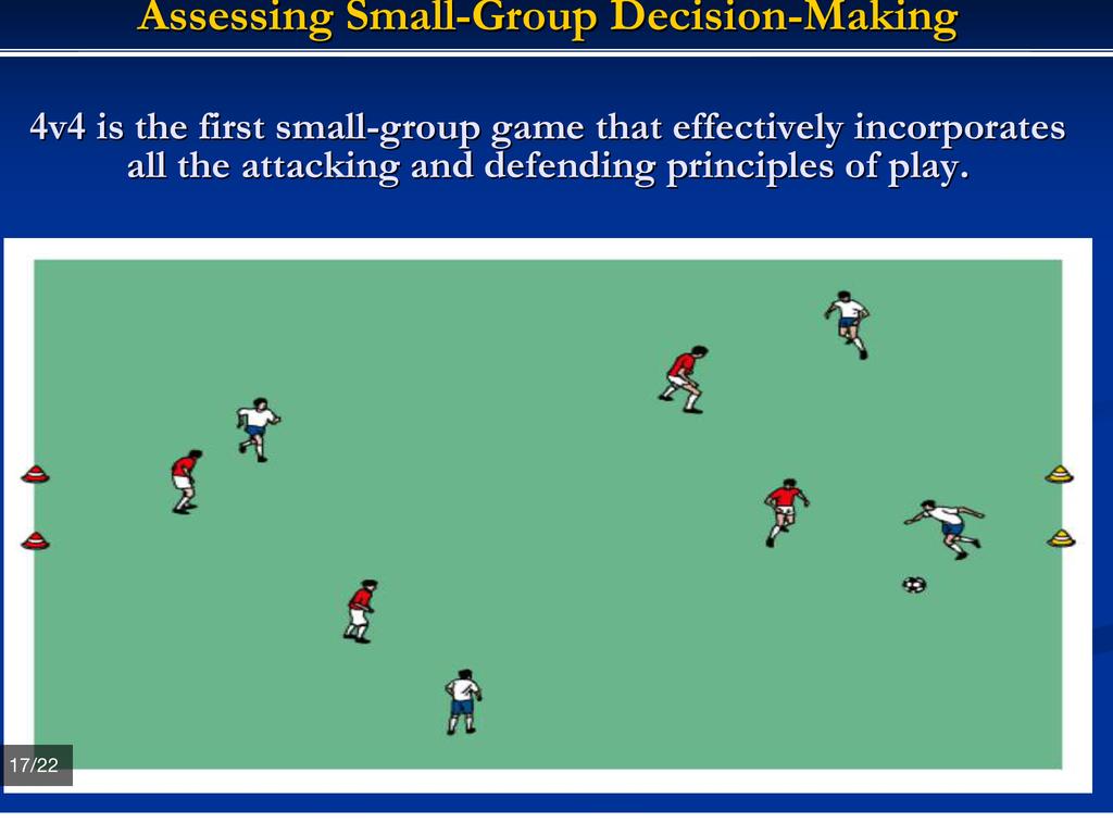 Spēles principi izvērtējot mazu grupu lēmumu pieņemšanu 4v4 ir pirmā spēle, kas dabiski