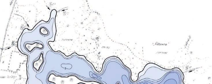 56 U vis Suš ko 2. attēls. Odumovas ezera dziļumu karte, sastādīta pēc Latvijas Valsts Meliorācijas projektēšanas institūta 1975. gada materiāliem (www.ezeri.lv). Figure 2.