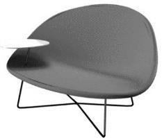 Izmēri 00x3000mm h=600-635mm, ar pielaidi +/-50mm 93 P-AK Atpūtas krēsls Krēsls izgatavots no formā lieta, ugunsdroša poliuretāna (PU).