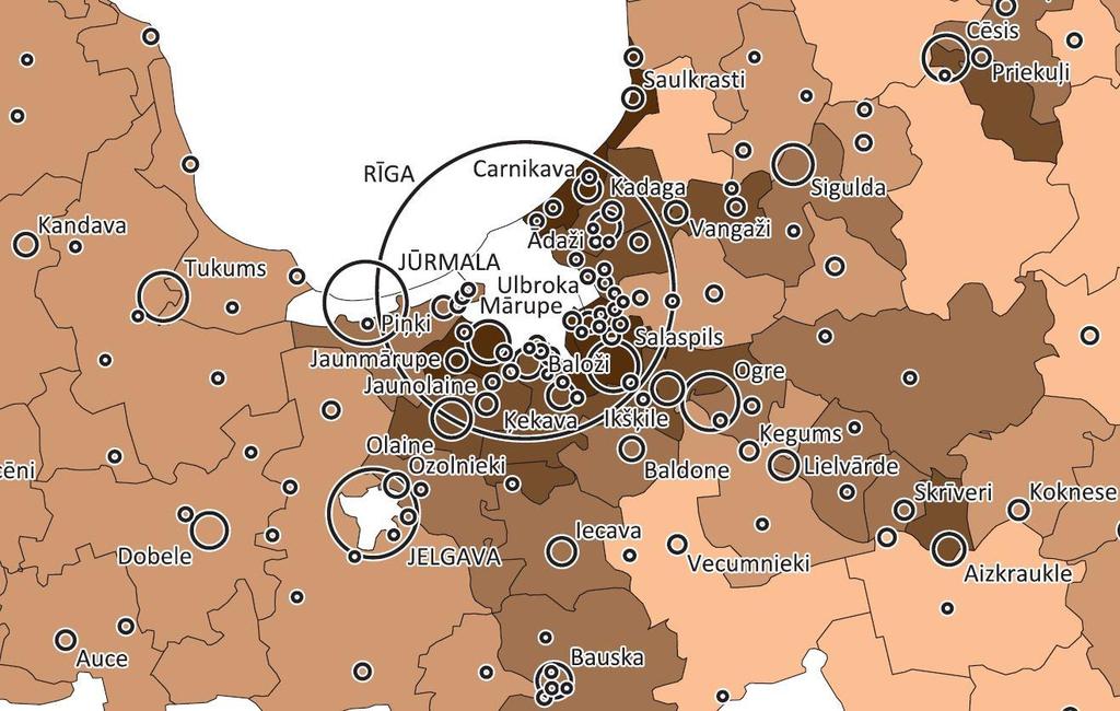 Rīgas & Pierīgas apdzīvojuma struktūra AVOTS: